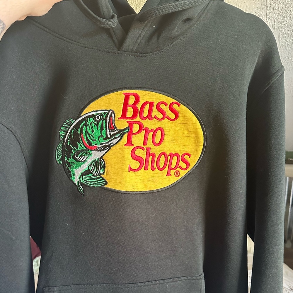 Unisex Bass Pro Shops Black Logo Hoodie